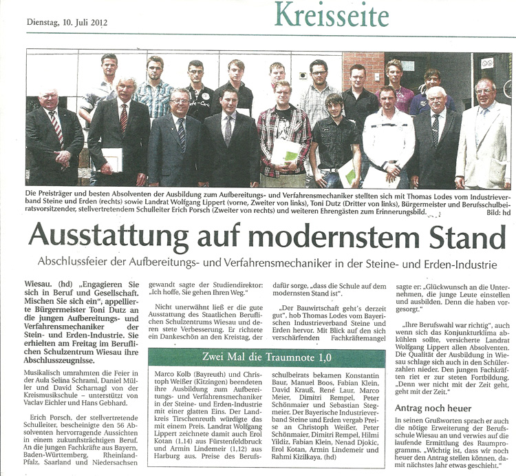 Abschlussfeier VM 2012